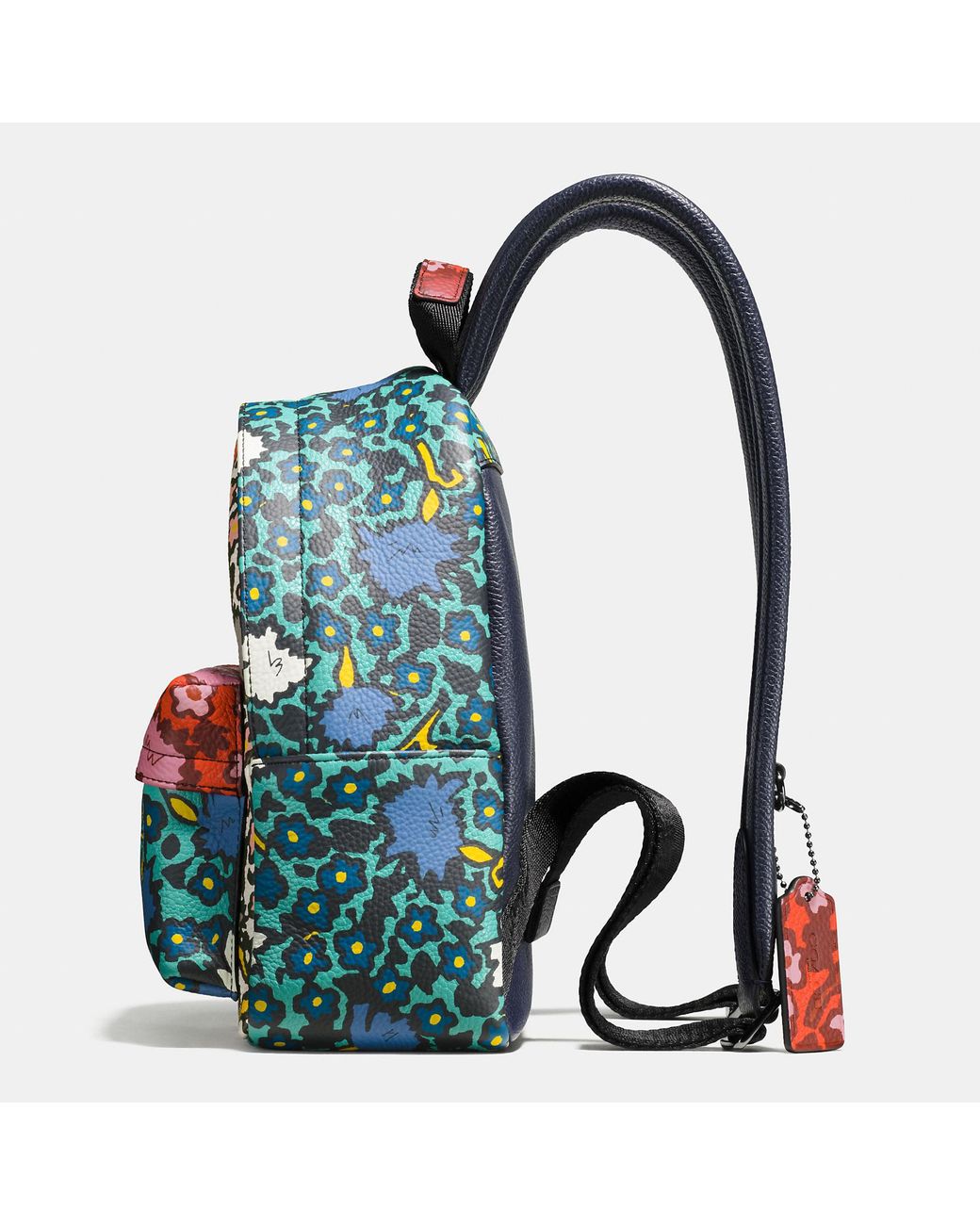 Coach floral mini backpack hot sale